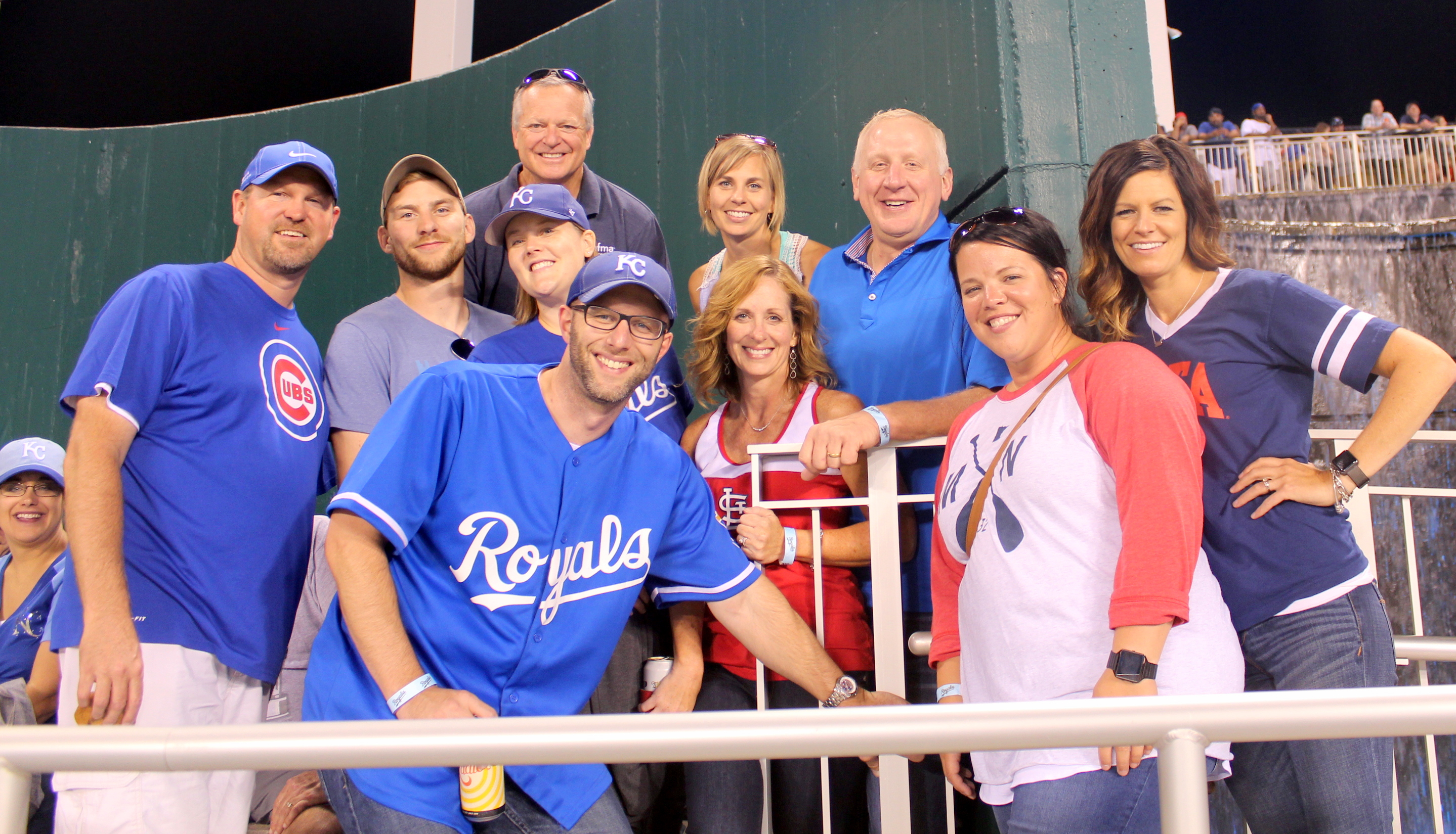 Darren Osten, Kyle Teel, Joe Fifer, Abbey Stangl, Chad Tysdahl, Jill Heyden, Jennifer Ogden, Randy Hoffman, Hannah Wieshalla, Jackie Hinderks at MASI17 baseball outing. Go Royals!